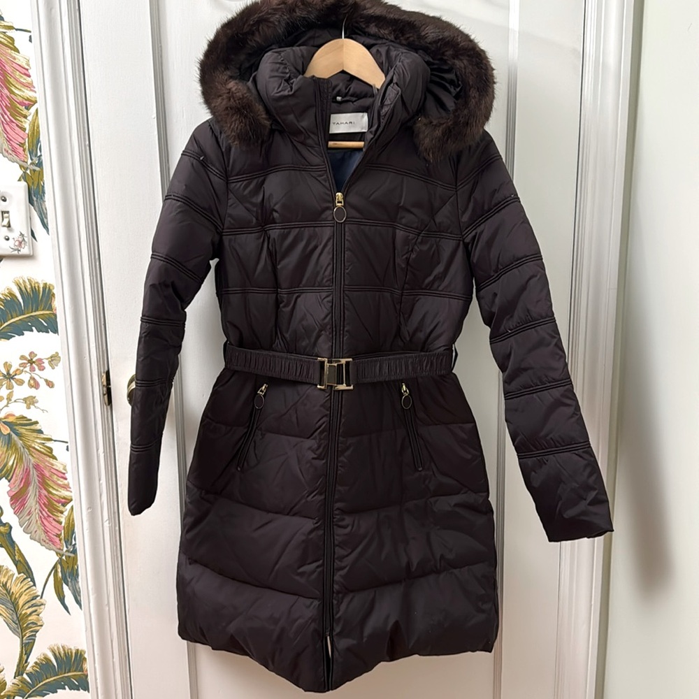 Tahari Plum Winter Jacket - Size S